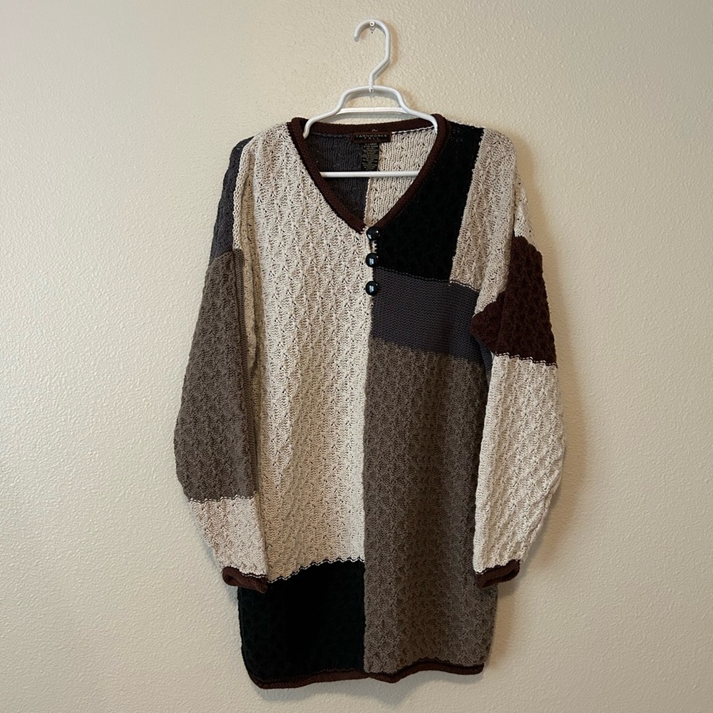 Oversized Patchwork Sweater - image 7